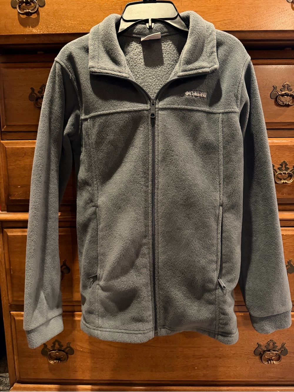 Columbia Gray Full-Zip Kids Fleece Jacket